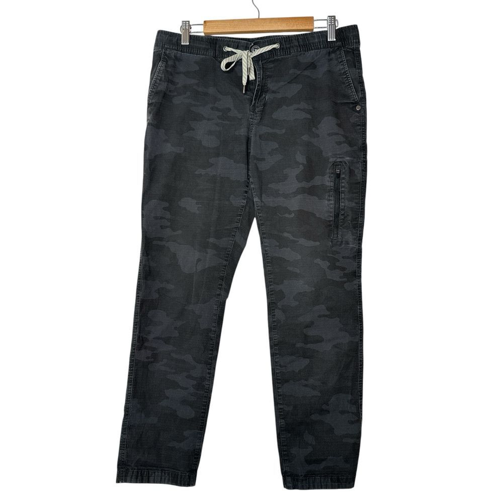 VUORI Ripstop Pants‎ Women Large Black Camo Stretch Athleisure Packets Outdoor